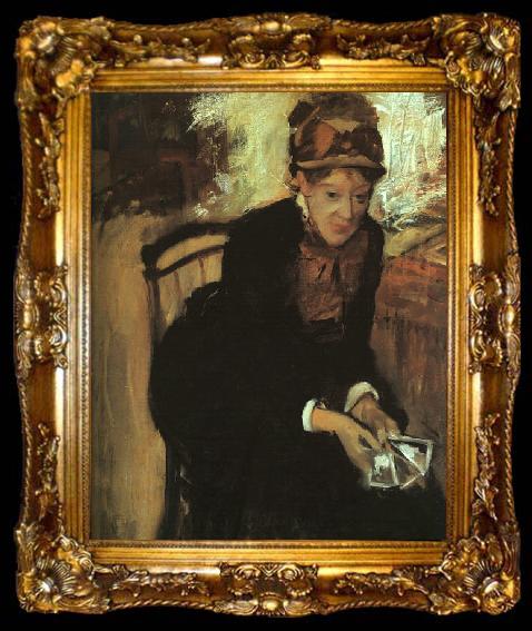 framed  Edgar Degas Portrait of Mary Cassatt, ta009-2